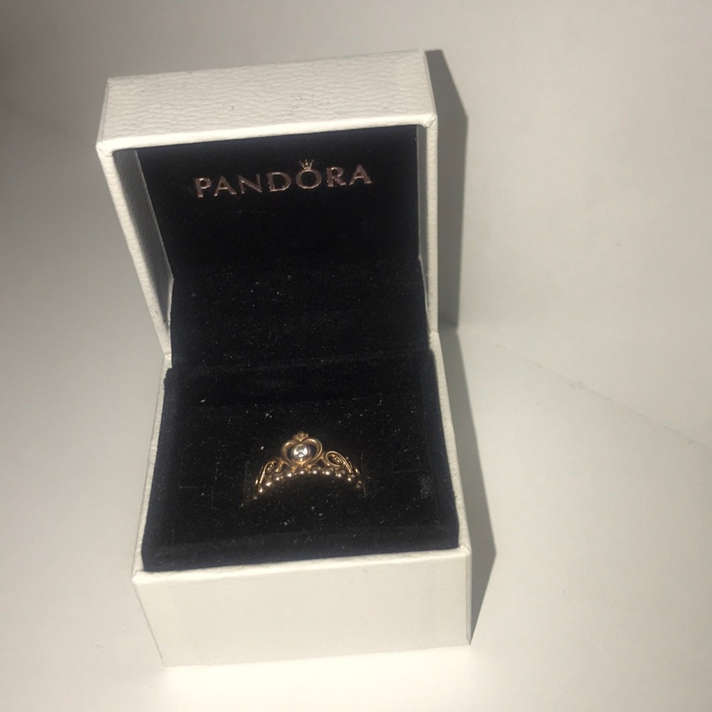 Gold Pandora Princess Tiara Ring!